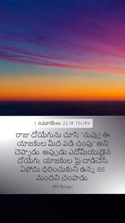 1 సమూయేలు 22:18 TELIRV Bible Verse Image