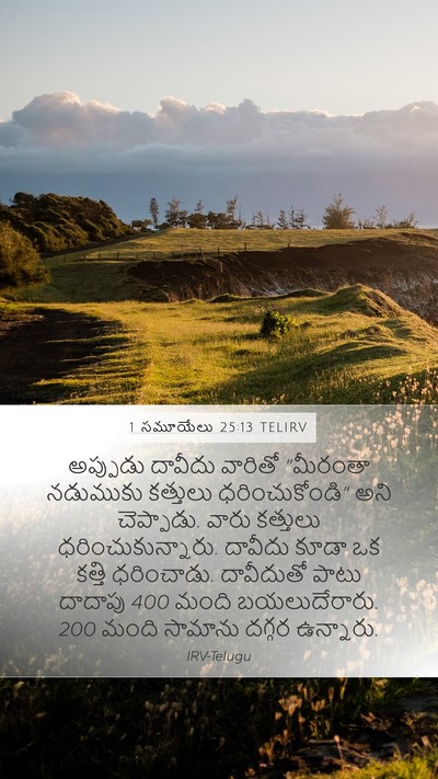 1 సమూయేలు 25:13 TELIRV Bible Verse Image