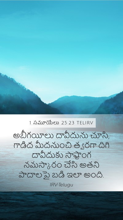 1 సమూయేలు 25:23 TELIRV Bible Verse Image