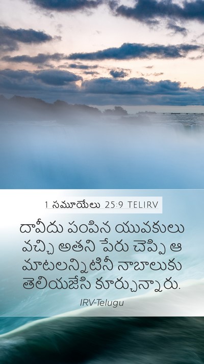 1 సమూయేలు 25:9 TELIRV Mobile Phone Wallpaper - దావీదు పంపిన - Mobile Bible Verse Wallpaper