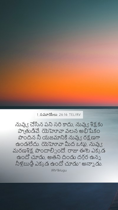 1 సమూయేలు 26:16 TELIRV Bible Verse Image