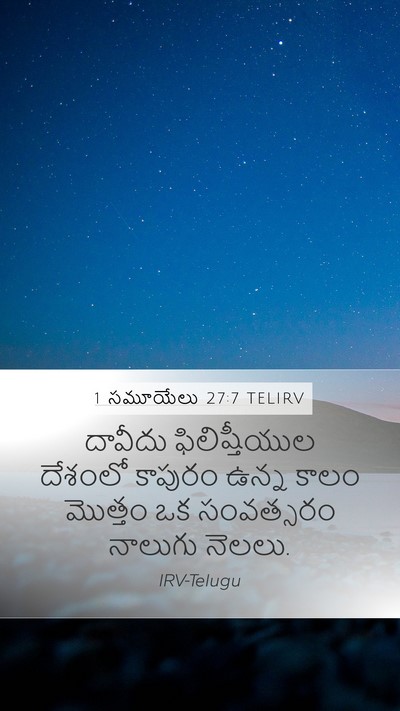 1 సమూయేలు 27:7 TELIRV Mobile Phone Wallpaper - దావీదు - Mobile Bible Verse Wallpaper