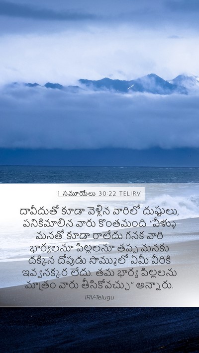 1 సమూయేలు 30:22 TELIRV Bible Verse Image