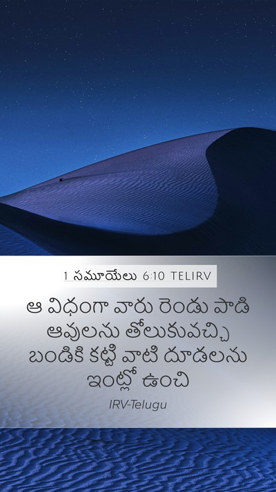 1 సమూయేలు 6:10 TELIRV Bible Verse Image