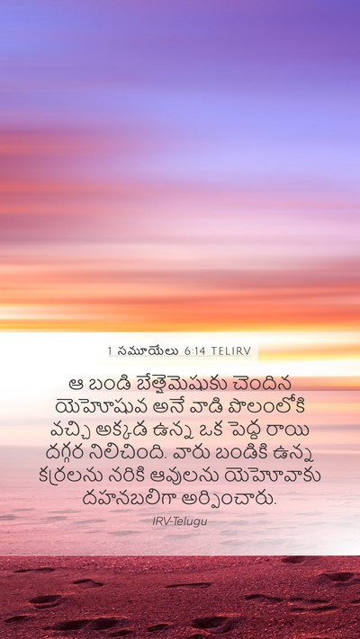1 సమూయేలు 6:14 TELIRV Bible Verse Image
