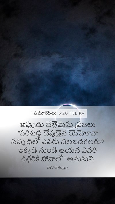 1 సమూయేలు 6:20 TELIRV Bible Verse Image