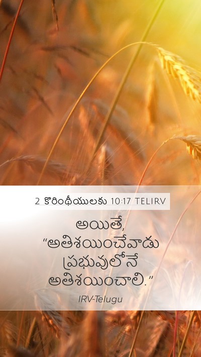 2 కొరింథీయులకు 10:17 TELIRV Bible Verse Image