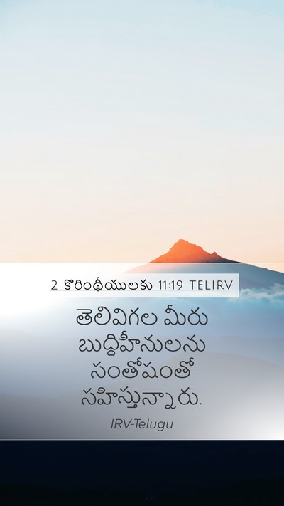 2 కొరింథీయులకు 11:19 TELIRV Bible Verse Image