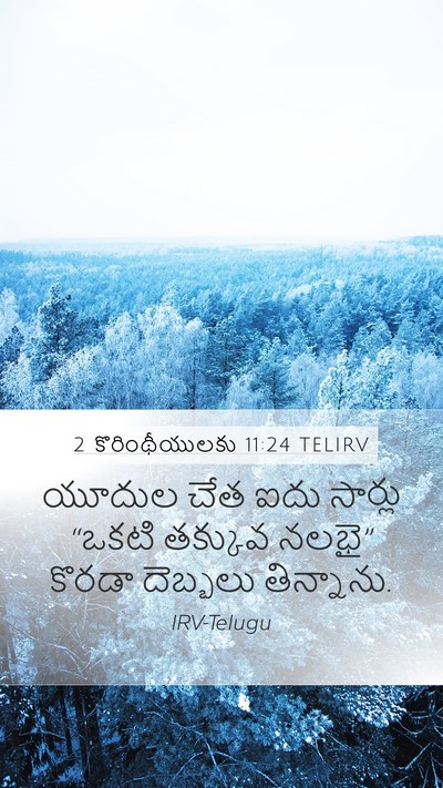 2 కొరింథీయులకు 11:24 TELIRV Bible Verse Image