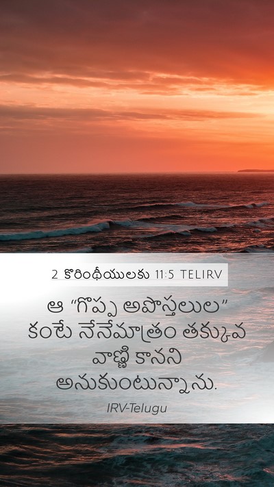 2 కొరింథీయులకు 11:5 TELIRV Bible Verse Image