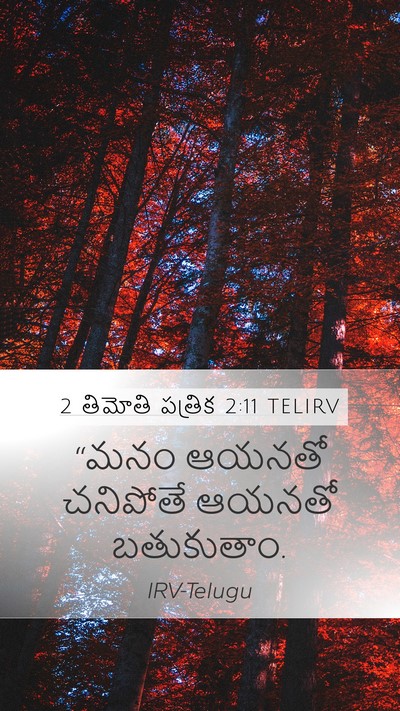2 తిమోతి పత్రిక 2:11 TELIRV Bible Verse Image