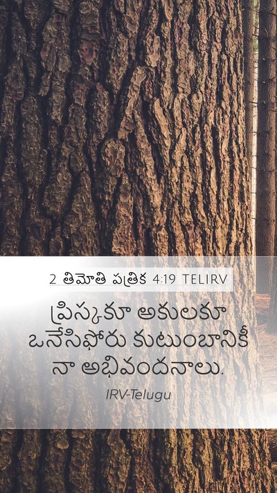 2 తిమోతి పత్రిక 4:19 TELIRV Bible Verse Image