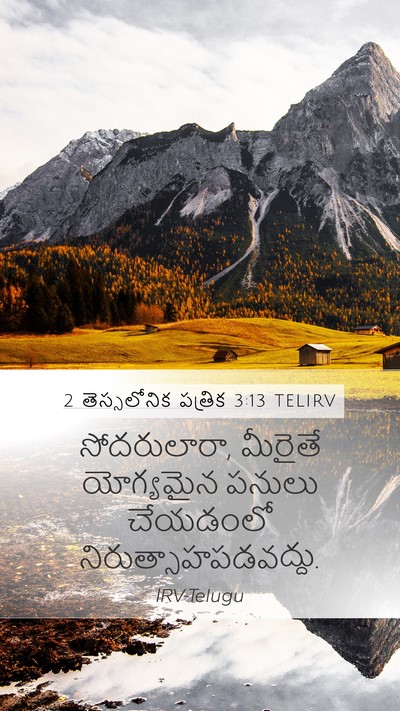 2 తెస్సలోనిక పత్రిక 3:13 TELIRV Bible Verse Image