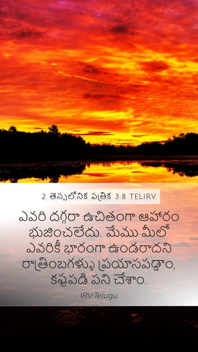 2 తెస్సలోనిక పత్రిక 3:8 TELIRV Bible Verse Image