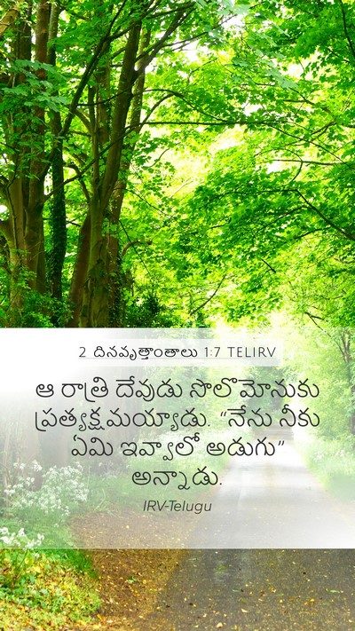 2 దినవృత్తాంతాలు 1:7 TELIRV Bible Verse Image