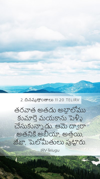 2 దినవృత్తాంతాలు 11:20 TELIRV Bible Verse Image