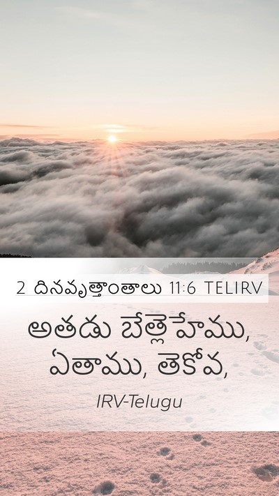 2 దినవృత్తాంతాలు 11:6 TELIRV Bible Verse Image
