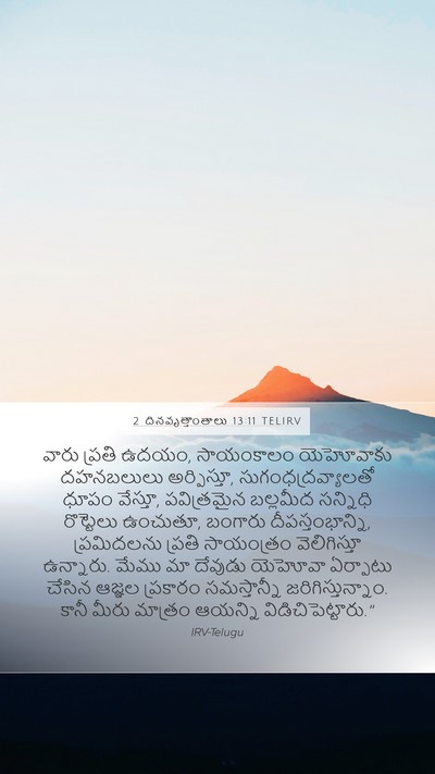 2 దినవృత్తాంతాలు 13:11 TELIRV Bible Verse Image