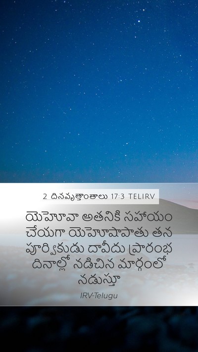 2 దినవృత్తాంతాలు 17:3 TELIRV Bible Verse Image