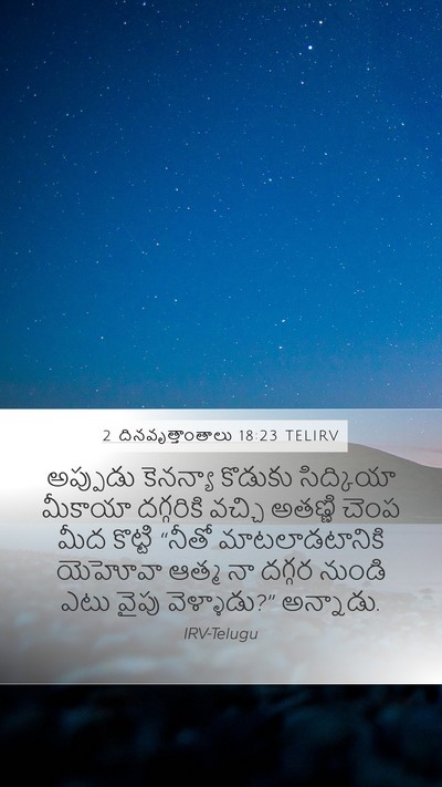 2 దినవృత్తాంతాలు 18:23 TELIRV Bible Verse Image