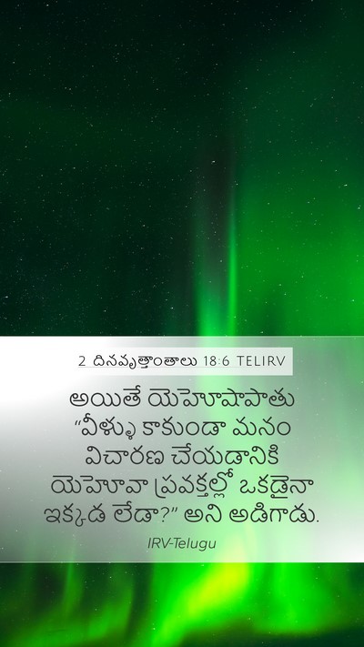 2 దినవృత్తాంతాలు 18:6 TELIRV Bible Verse Image