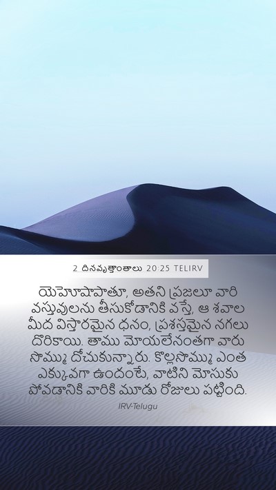 2 దినవృత్తాంతాలు 20:25 TELIRV Bible Verse Image