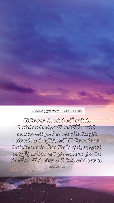 2 దినవృత్తాంతాలు 23:18 TELIRV Bible Verse Image