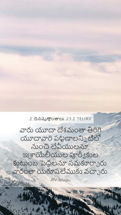 2 దినవృత్తాంతాలు 23:2 TELIRV Bible Verse Image