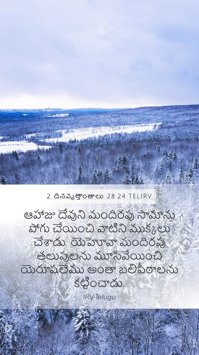 2 దినవృత్తాంతాలు 28:24 TELIRV Bible Verse Image