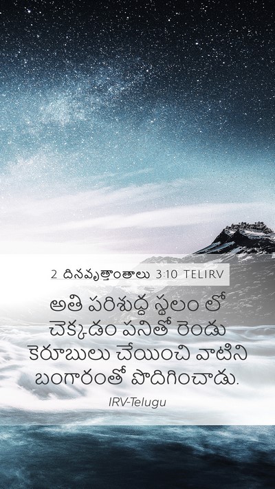 2 దినవృత్తాంతాలు 3:10 TELIRV Mobile Phone Wallpaper - అతి పరిశుద్ధ - Mobile Bible Verse Wallpaper