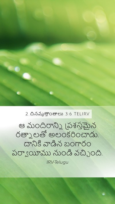 2 దినవృత్తాంతాలు 3:6 TELIRV Mobile Phone Wallpaper - ఆ మందిరాన్ని - Mobile Bible Verse Wallpaper