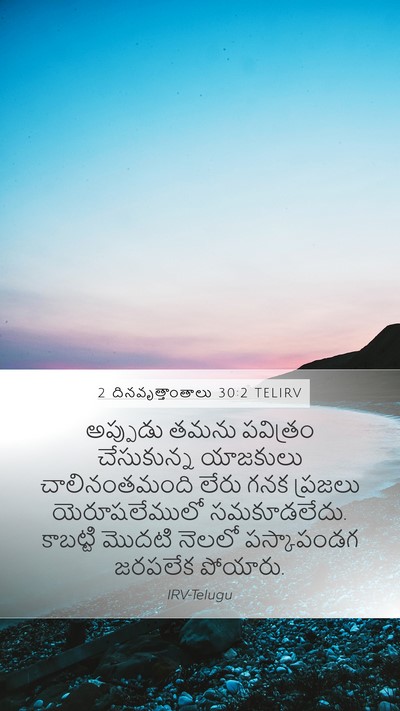 2 దినవృత్తాంతాలు 30:2 TELIRV Bible Verse Image