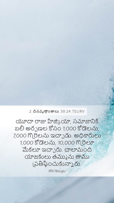 2 దినవృత్తాంతాలు 30:24 TELIRV Bible Verse Image