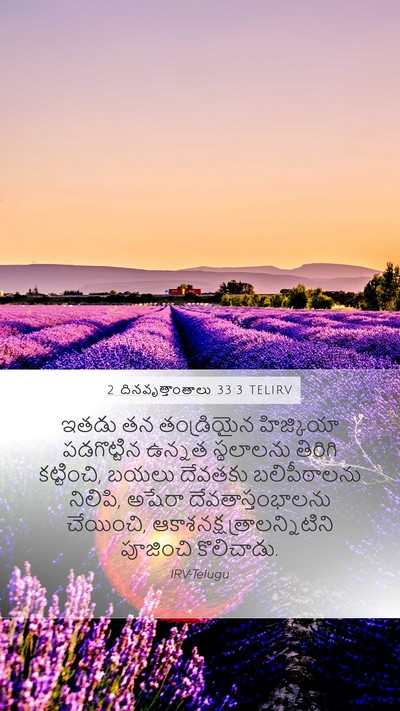 2 దినవృత్తాంతాలు 33:3 TELIRV Bible Verse Image