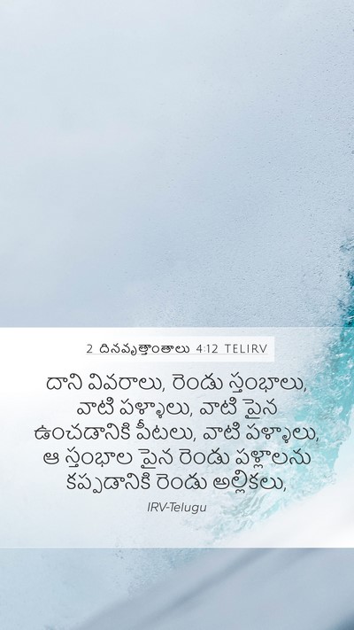 2 దినవృత్తాంతాలు 4:12 TELIRV Bible Verse Image