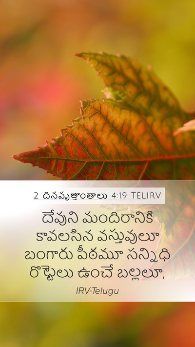 2 దినవృత్తాంతాలు 4:19 TELIRV Bible Verse Image
