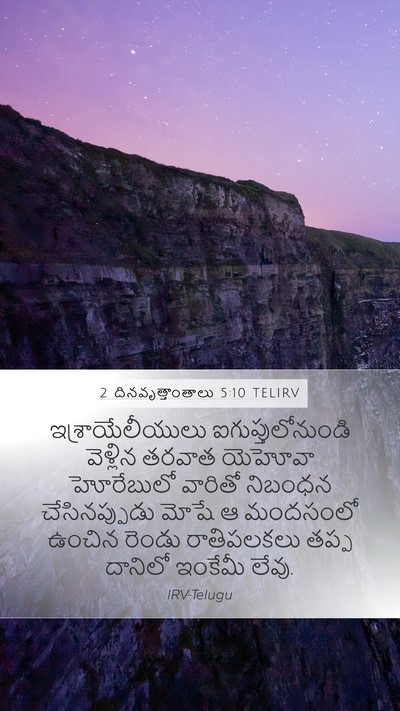 2 దినవృత్తాంతాలు 5:10 TELIRV Bible Verse Image