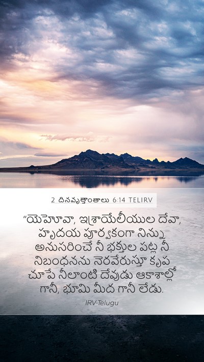 2 దినవృత్తాంతాలు 6:14 TELIRV Bible Verse Image