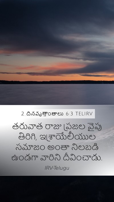 2 దినవృత్తాంతాలు 6:3 TELIRV Bible Verse Image