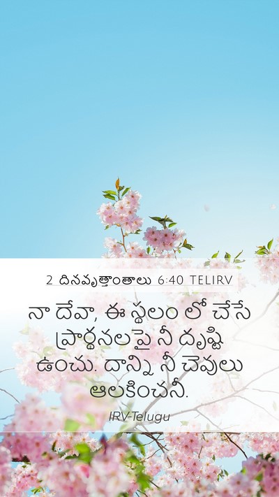 2 దినవృత్తాంతాలు 6:40 TELIRV Bible Verse Image