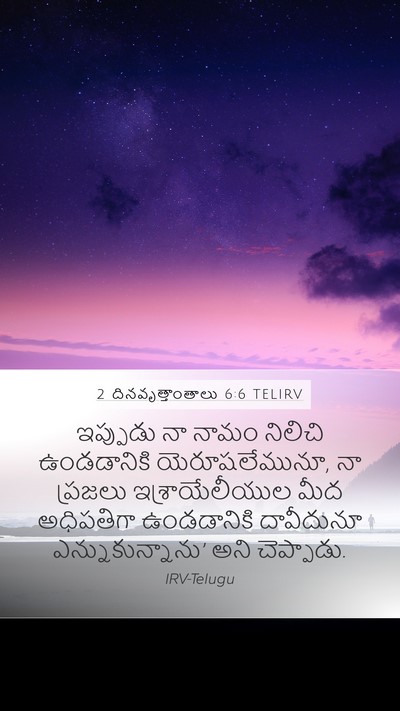 2 దినవృత్తాంతాలు 6:6 TELIRV Bible Verse Image