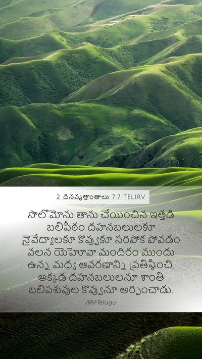 2 దినవృత్తాంతాలు 7:7 TELIRV Mobile Phone Wallpaper - సొలొమోను తాను - Mobile Bible Verse Wallpaper