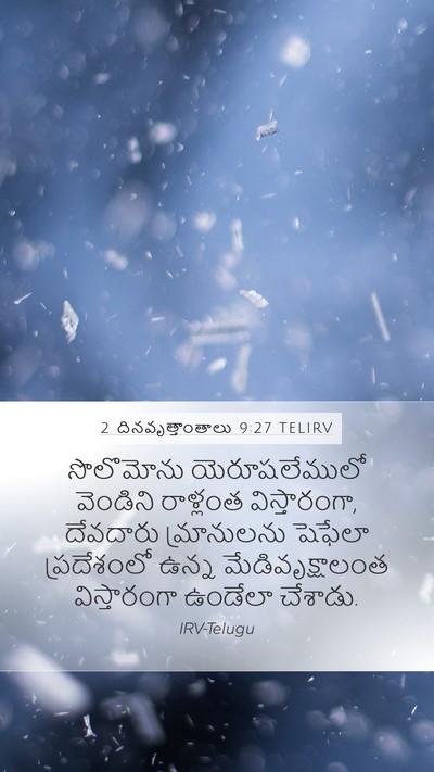 2 దినవృత్తాంతాలు 9:27 TELIRV Bible Verse Image