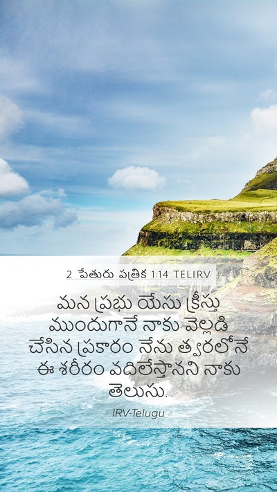 2 పేతురు పత్రిక 1:14 TELIRV Bible Verse Image