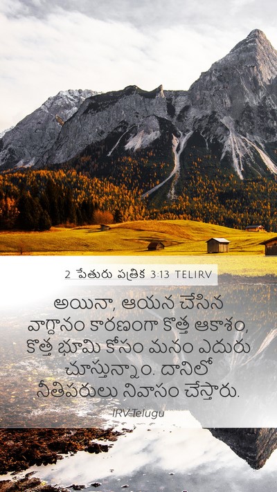 2 పేతురు పత్రిక 3:13 TELIRV Bible Verse Image