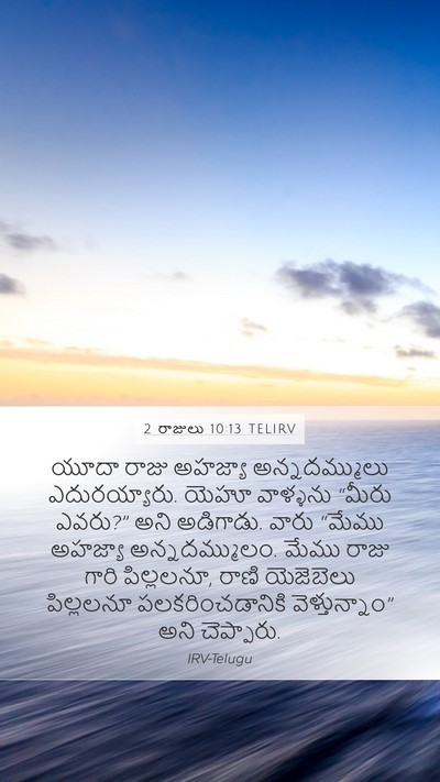 2 రాజులు 10:13 TELIRV Bible Verse Image