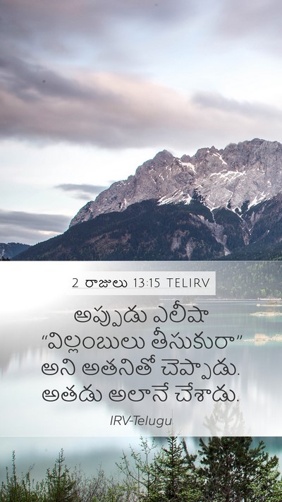 2 రాజులు 13:15 TELIRV Mobile Phone Wallpaper - అప్పుడు ఎలీషా - Mobile Bible Verse Wallpaper