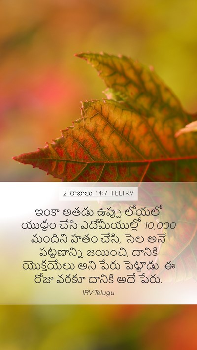 2 రాజులు 14:7 TELIRV Bible Verse Image