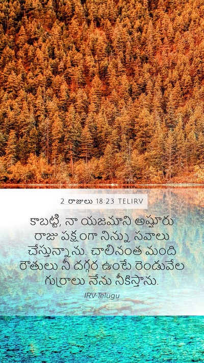 2 రాజులు 18:23 TELIRV Bible Verse Image
