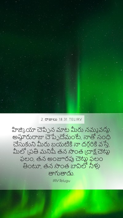2 రాజులు 18:31 TELIRV Bible Verse Image